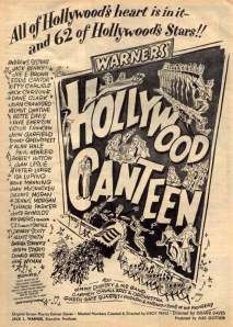 Warner Bros' "Hollywood Canteen" movie poster