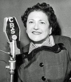 Louella Parsons takes to the airwaves on CBS's "Hollywood Hotel" radio show