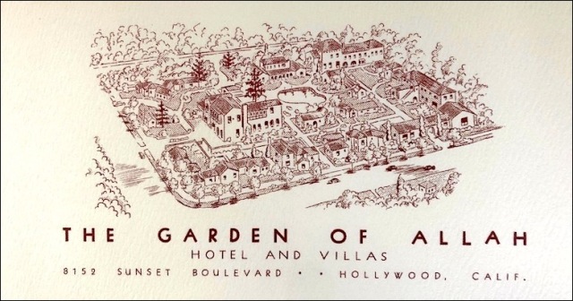 Recreated Garden of Allah Hotel letterhead