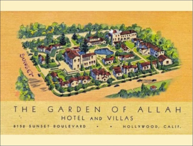 Recreated Garden of Allah Hotel postcard