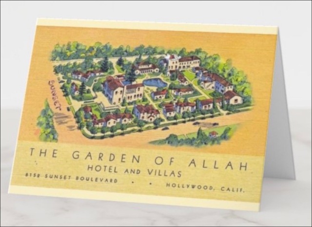 Recreated Garden of Allah Hotel note card (full color)
